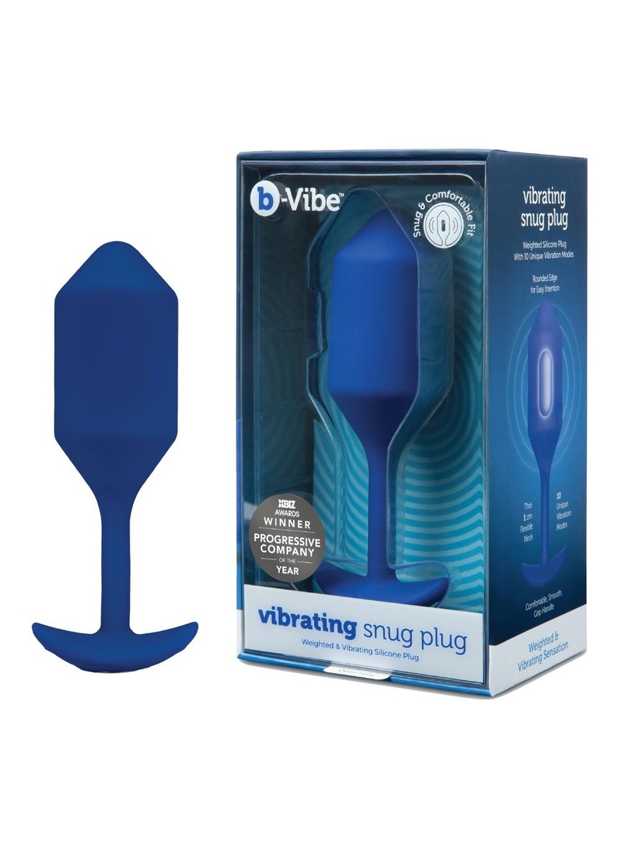 B-Vibe | Vibrating Snug Plug | XL : Navy — product photo 2