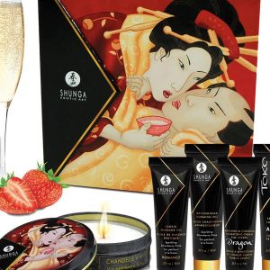 Shunga | Geisha's Secret Collection | Sparkling Strawberry Wine — Massage Oils & Candles by Shunga
